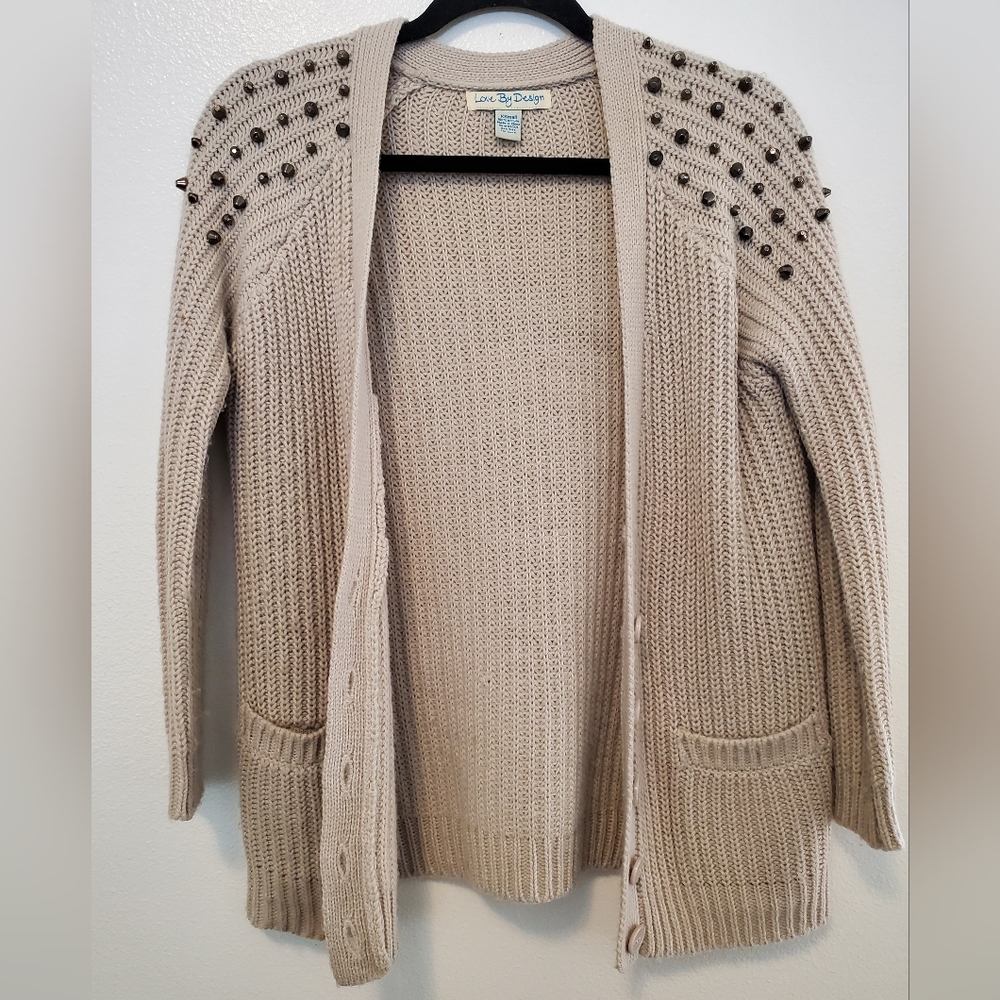 Love by Design knit stud sweater